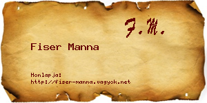 Fiser Manna névjegykártya